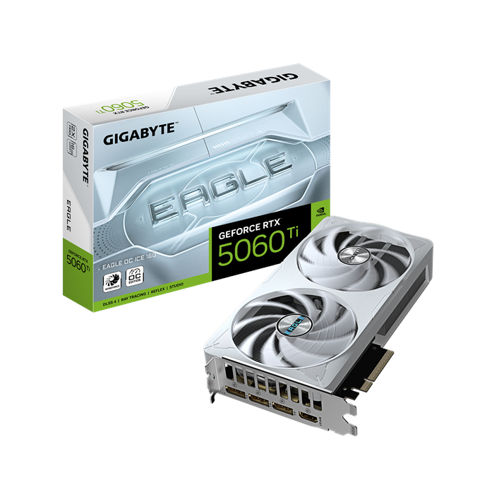 کارت گرافیک گیگابایت مدل GeForce RTX 5060 Ti EAGLE OC ICE 16GB
